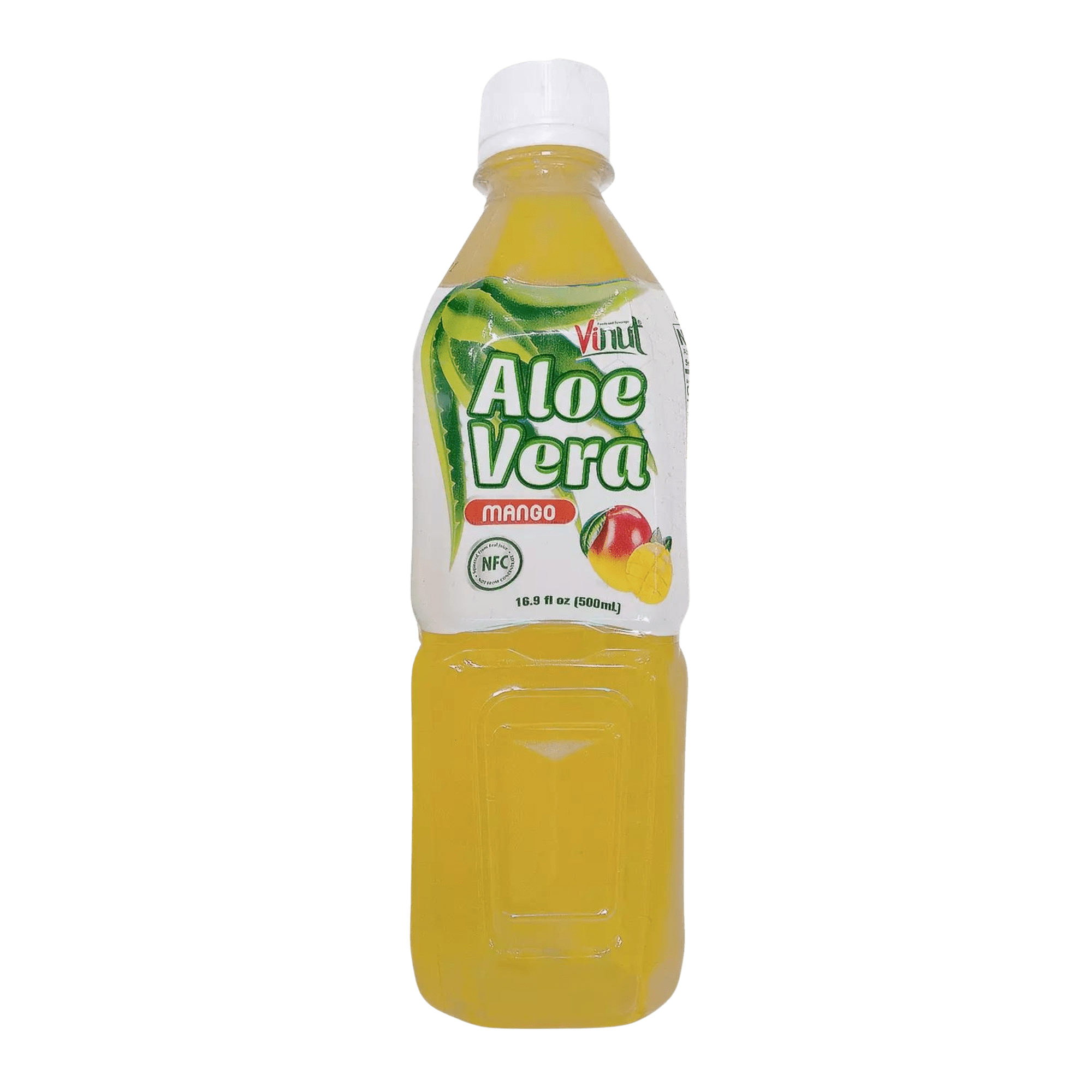 VINUT Pure Aloe Vera Juice Drink Mango 16.9 Fl oz, Pack of 12 Not