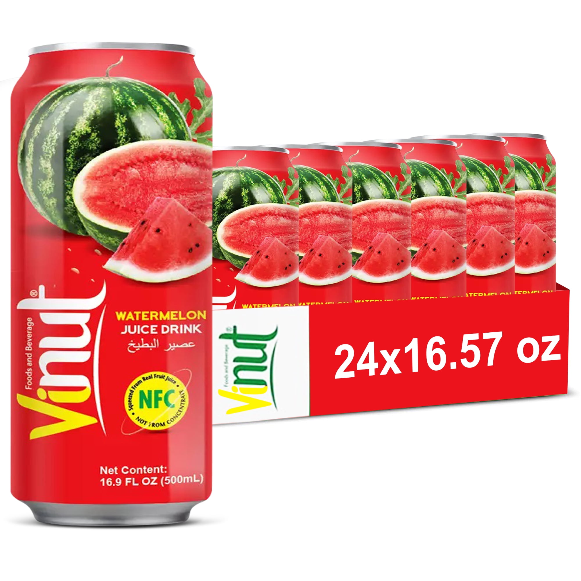 VINUT Real Watermelon Juice Drink with Pulp, Not from Concentrate