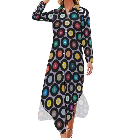 VINYL lilac Long Sleeved Shirt Dress Clothing female Dance dresses