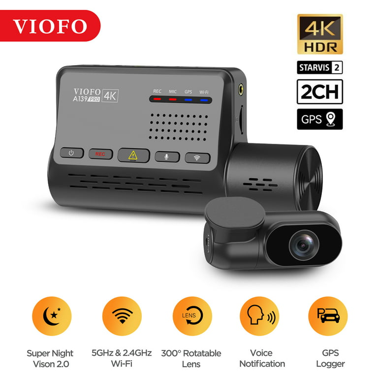 3 Channel 4K Dash Cam, Dash Cam Front and Rear with Night Vision
