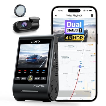 Control 24 Rear VIOFO A119M Pro Dash Cam + 128GB SD Card, 4K HDR STARVIS 2, Wi-Fi 6 ...