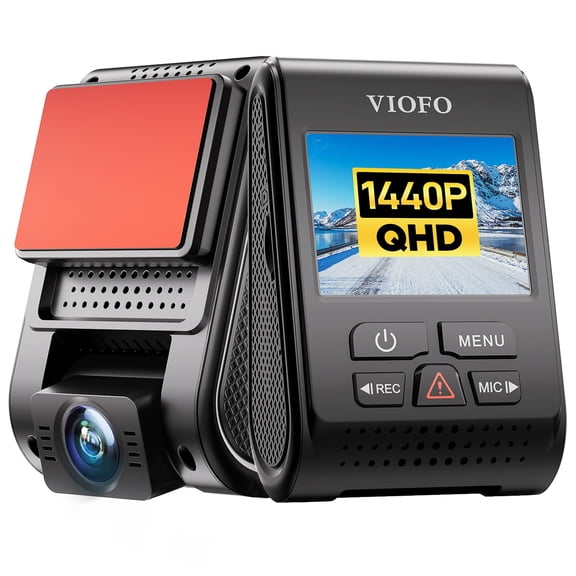 VIOFO Dash Cam A119 V3 2K 2560x1440P Quad HD+ 60FPS Front Car Dash Camera, 5MP STARVIS Sensor, 140-Degree Wide Angle, GPS Included, Buffered Parking Mode, True HDR, Motion Detection, Time Lapse