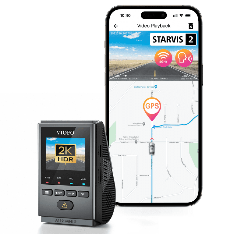 APEMAN Wifi Dash Cam with App, 2K Car Camera Sony Starvis Sensor