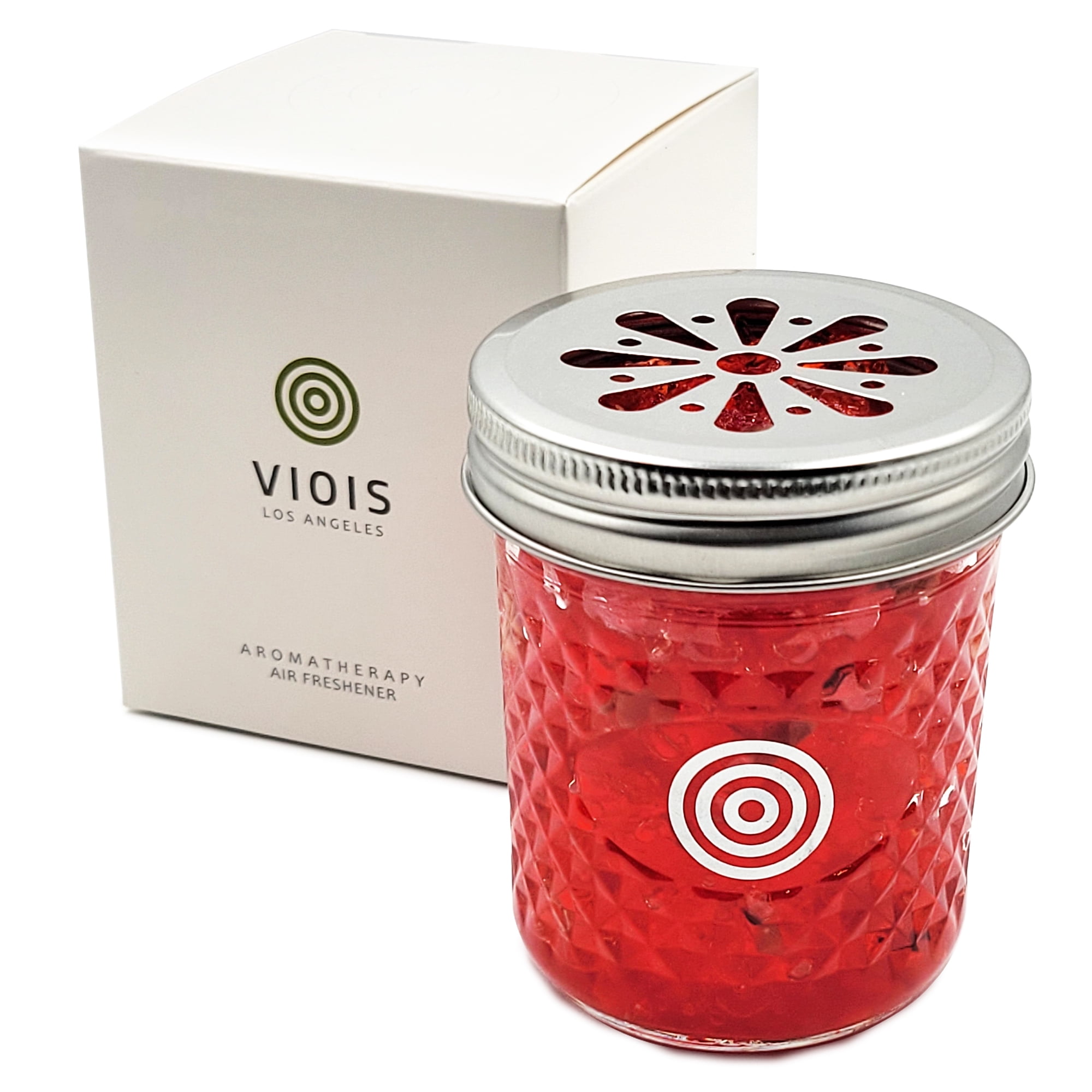 VIOIS, Rose & Lavender Aromatherapy Natural Car Air Freshener(Gel Type) 8oz.(225g) jar.