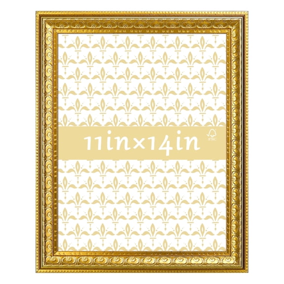 11x14 Picture Frame - Gold Vintage Ornate Wall or Tabletop Photo Frame