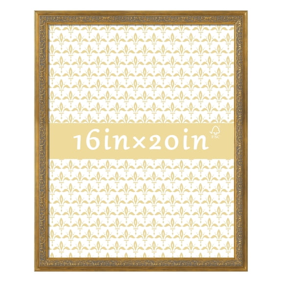 16x20 Picture Frame - Gold Vintage Frames for Tabletop or Wall Hanging