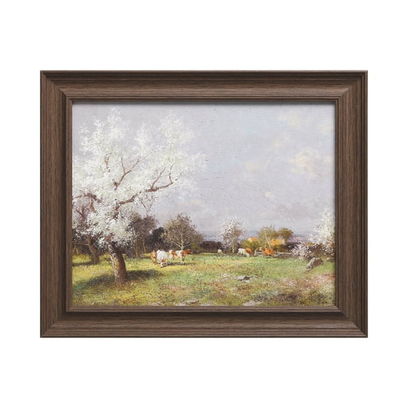 VIOLABBEY Landspace Wall Art Brown Framed 8x10 inch
