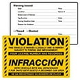 thumbnail image 1 of VIOLATION / INFRACCION ...PARKED ILLEGALLY, No-Parking Stickers (PK2056FO), 8" x 5", Scrape to Remove - PACK OF 100, 1 of 1