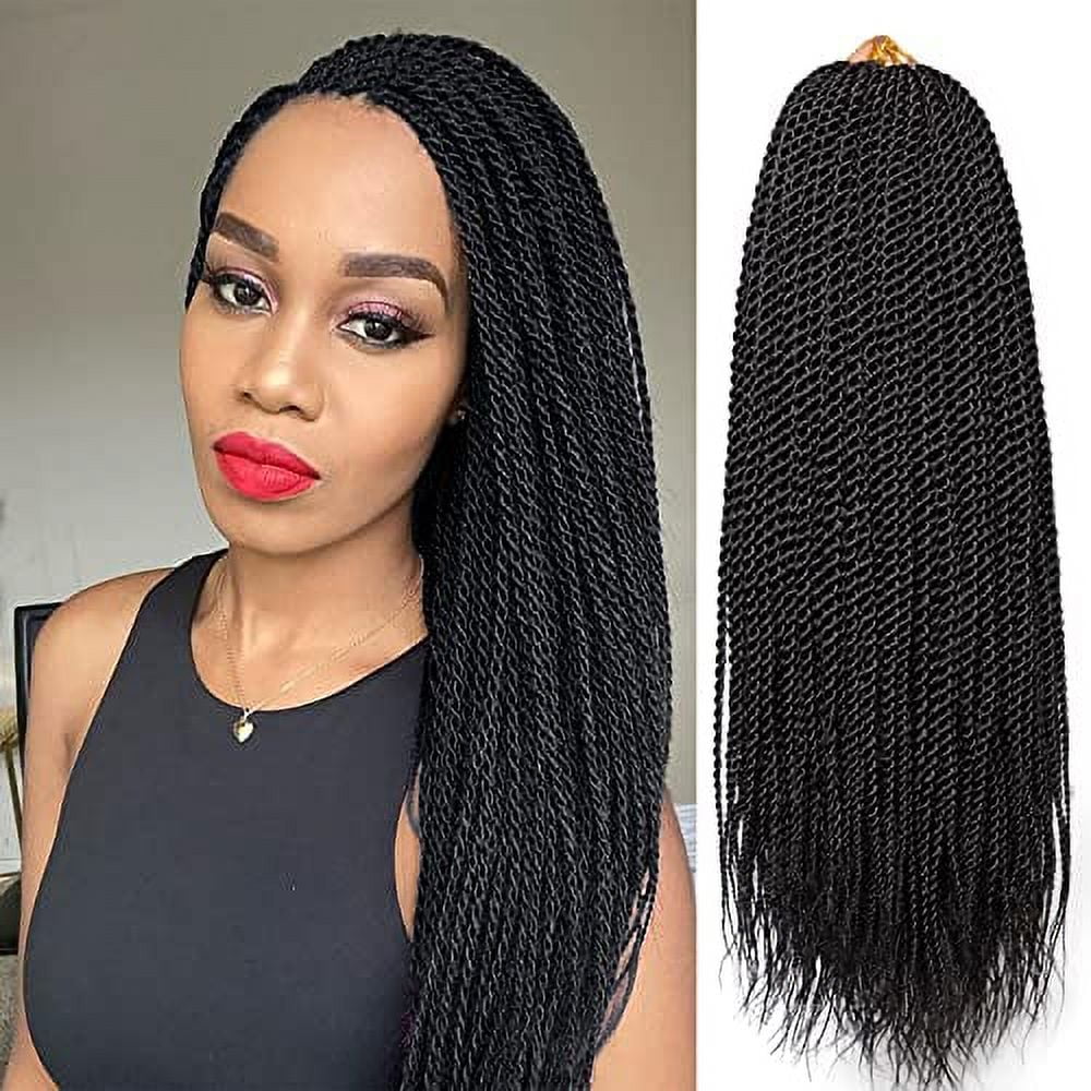 VIOLET Senegalese Twist Crochet Hair For Black Women 18 Inch Crochet