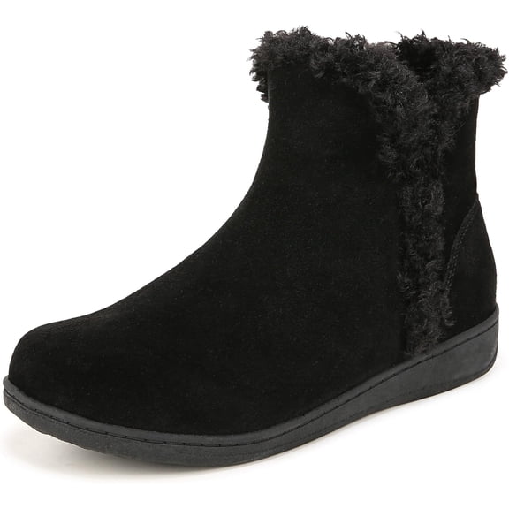 VIONIC Women's Unwind Ankle Booties Black Suede 8M