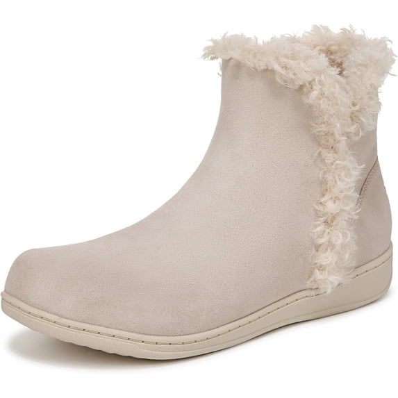 VIONIC Women's Unwind Ankle Booties Oatmeal Suede 10M
