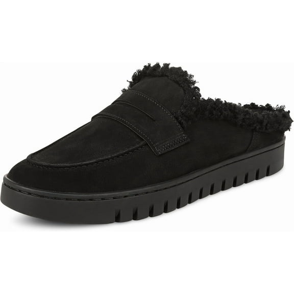 VIONIC Women's Uptown Mules Black Nubuck 11M