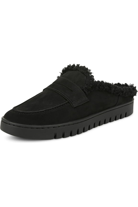 Uptown Mule Women's Loafers & Slip-Ons Black Nub Leather Size 6 W