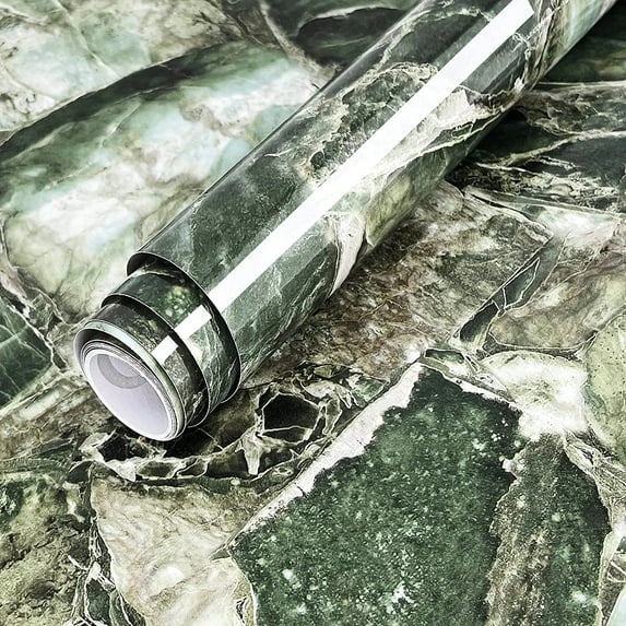 VIOPVERY Green, Peel and Stick Wallpaper 15.7" x 393"