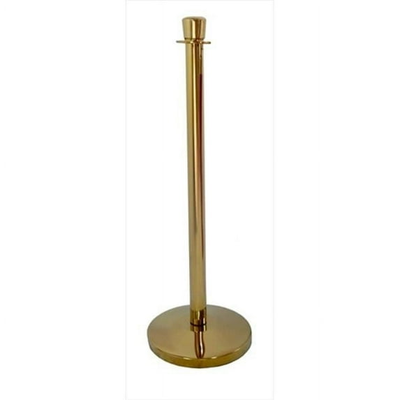 VIP Crowd Control 1617 12 in. Domed Base Taper Gold Post with Taper Post Ring