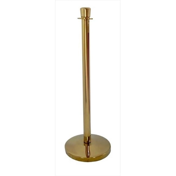 VIP Crowd Control 1617 12 in. Domed Base Taper Gold Post with Taper Post Ring