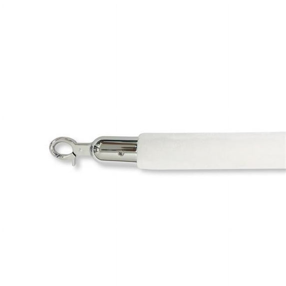VIP Crowd Control 1646 72 in. Velour Mirror Closable Hooks, White