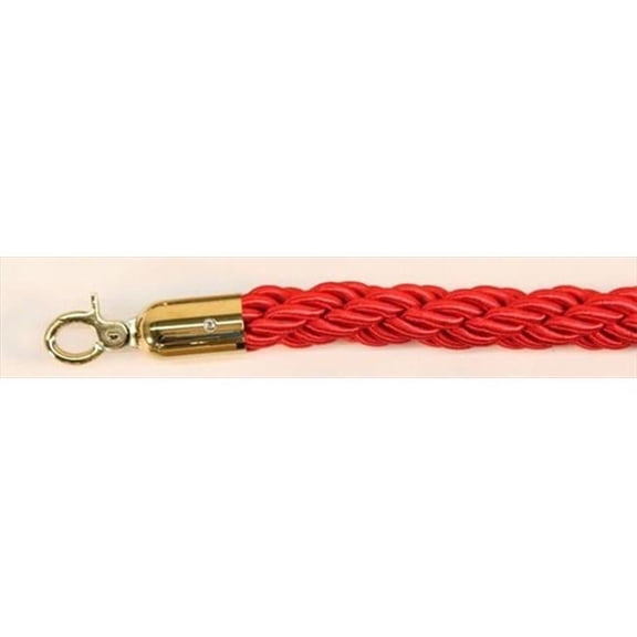 VIP Crowd Control 1776 72 in. Braided Rope with Gold Hook - Red