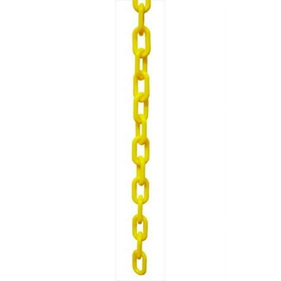 VIP Crowd Control 1881-32 1.5 in. dia. Plastic Chain - 32 ft. Length- Yellow