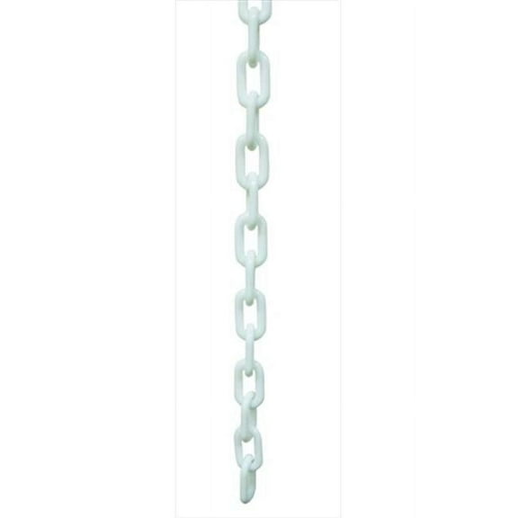VIP Crowd Control 1882-50 1.5 in. dia. Plastic Chain - 50 ft. Length- White