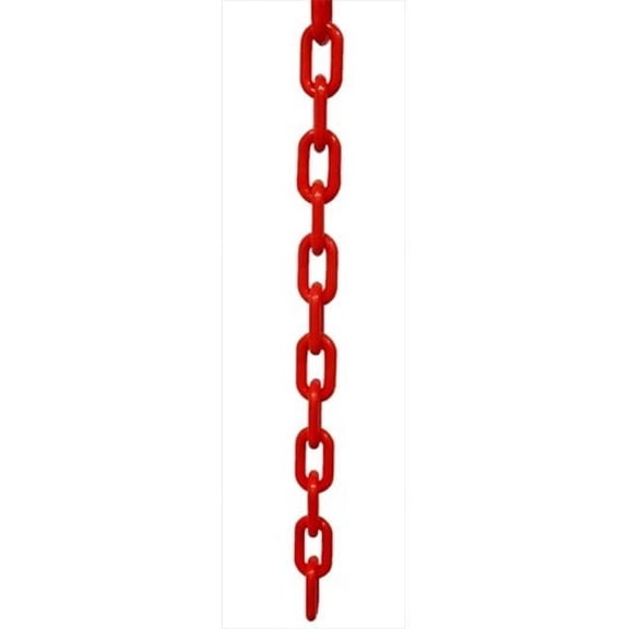 VIP Crowd Control 1883-50 1.5 in. dia. Plastic Chain - 50 ft. Length- Red