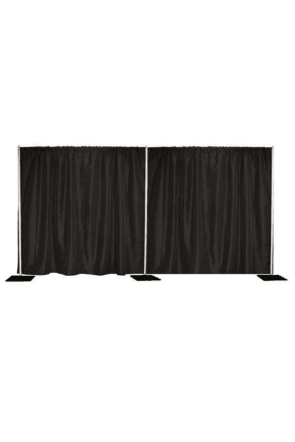 8'x20' Pipe and Drape Backdrop Kit with Premier Drape Fabric (8'x20' Black) ***Upgraded Version***