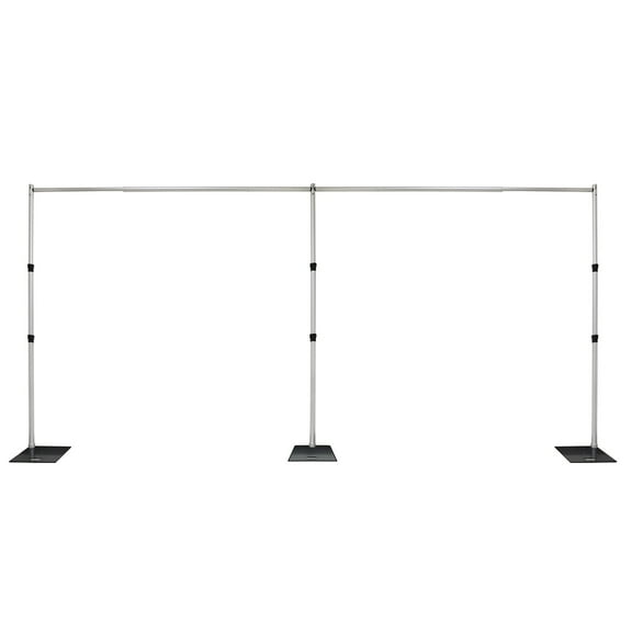 VIP Crowd Control Pipe and Drape, Backdrop Kit, Framework(10x20ADJ (14"x16" Base) ***Upgraded Version***