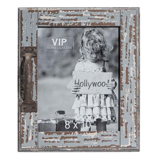 VIP Home & Garden MT2174 Wood Photo Frame Blue & White