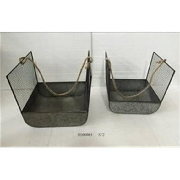 VIP Home & Garden IH1162 Metal Planters Galvanized