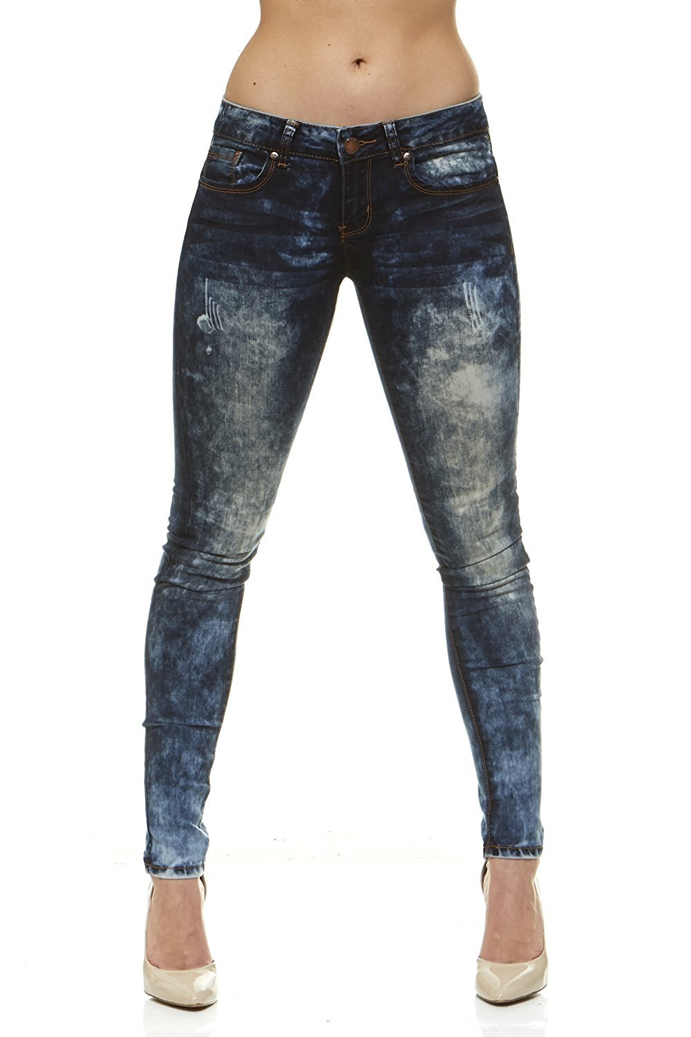 VIP JEANS Classic Skinny Jeans For Teen Girls Slim Fit Stretch Stone Washed Jeans In Junior or Plus Size - image 1 of 10