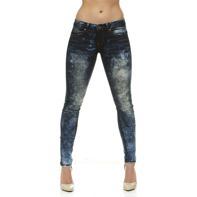 VIP JEANS Classic Skinny Jeans For Teen Girls Slim Fit Stretch Stone Washed Jeans In Junior or Plus Size