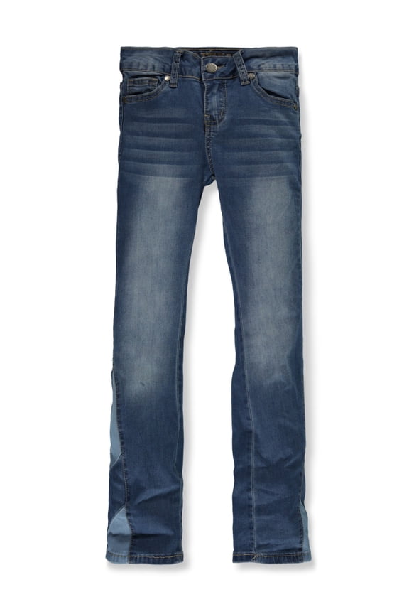 Girls' 2-Tone Slim Jeans Color: blue Size: 8