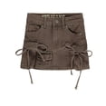thumbnail image 1 of VIP Jeans Girls' Denim Cargo Skirt Color: dark brown Size: 8, 1 of 3