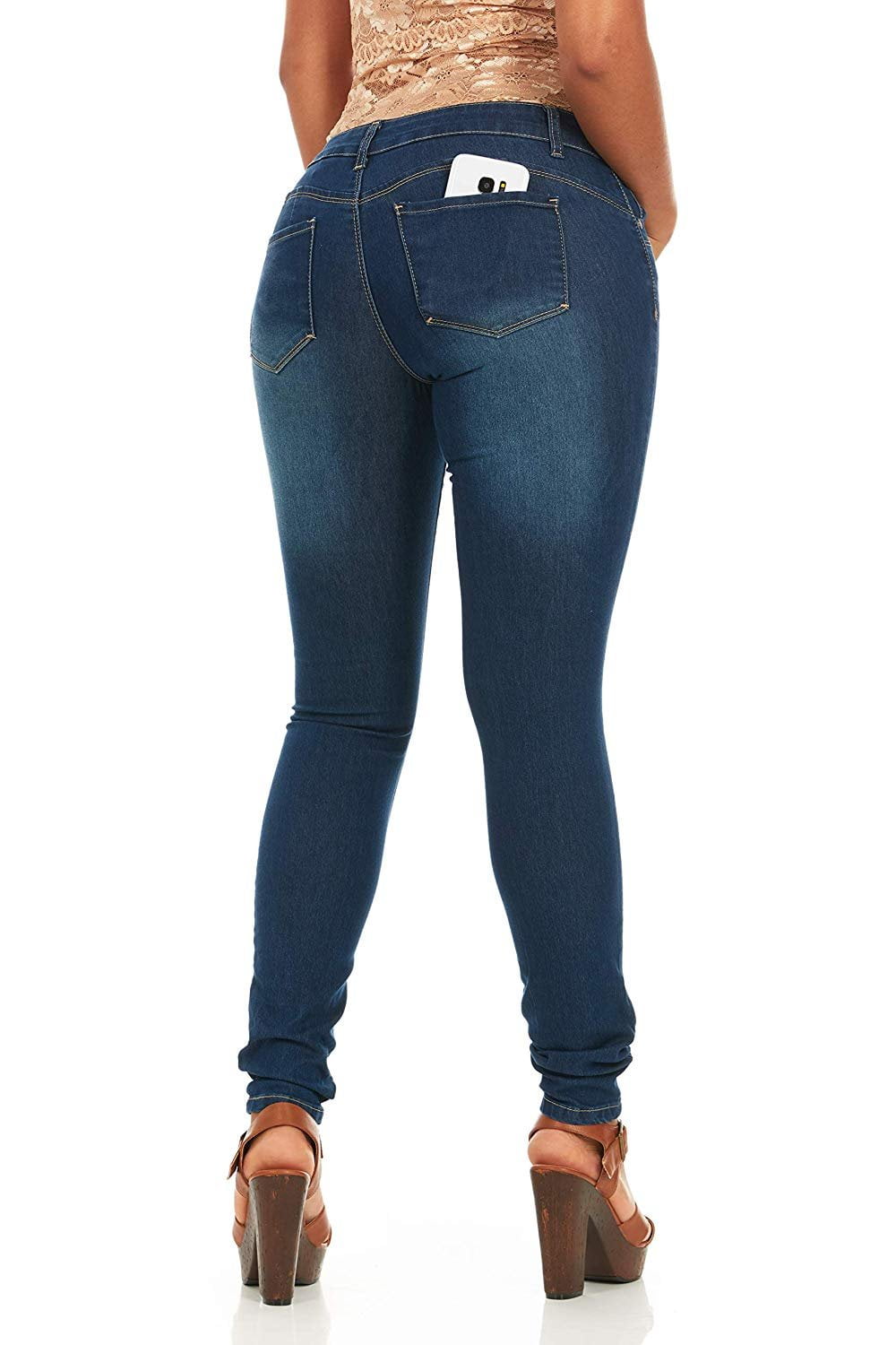 Cute Women's Juniors/Plus Butt Lifting Stretchy Skinny Jeans