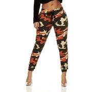 VIP Jeans Juniors plus Denim drawstring jogger in solid and Camo colors confort stretch pants