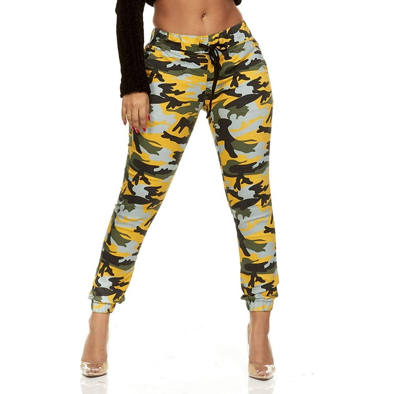 VIP Jeans Juniors plus Denim drawstring jogger in solid and Camo colors confort stretch pants Walmart