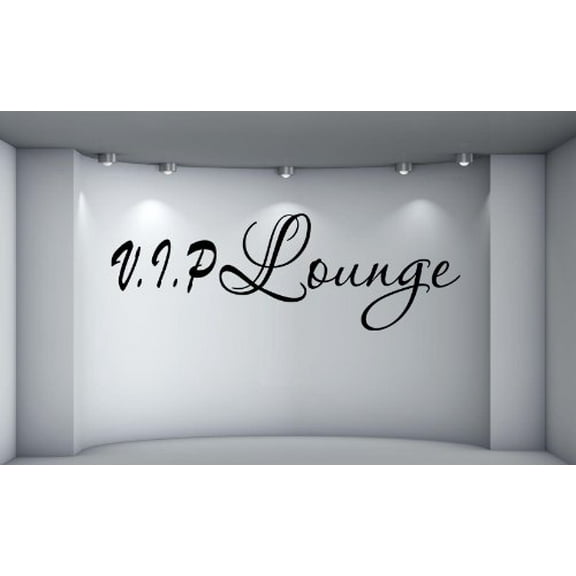 VIP LOUNGE ~ WALL DECAL, 12" X 30"