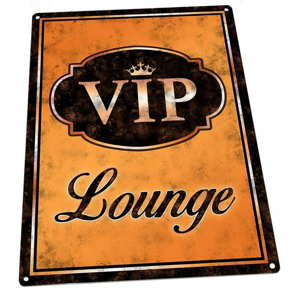 VIP Lounge 9"x12" Metal Sign, Wall Decor for Vacation Home