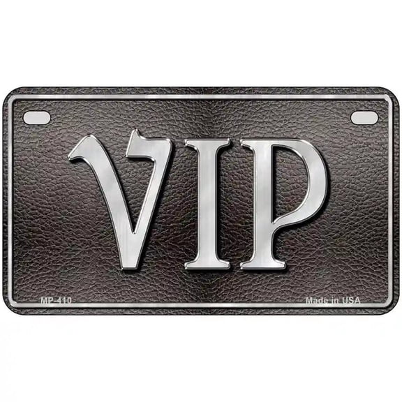 VIP Metal Novelty License Plate 7" x 4" Motorcycle (MP)