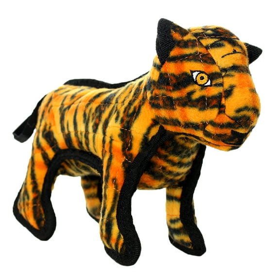 VIP Products Tuffy Jr. Zoo Plush Tiger Dog Toy, Multicolor