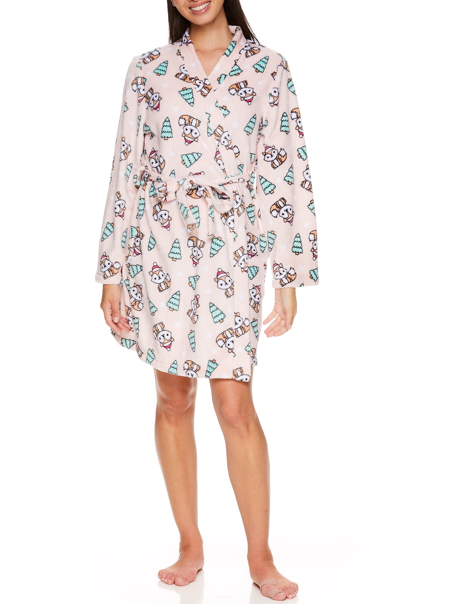 VIP Women's & Women's Plus Plush Pajama Sleep Robe - Walmart.com