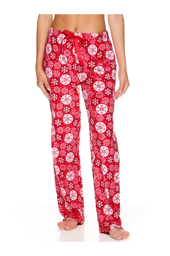 Women's and Women's Plus Size Plush Sleep Pajama Pants, Sizes S-3X