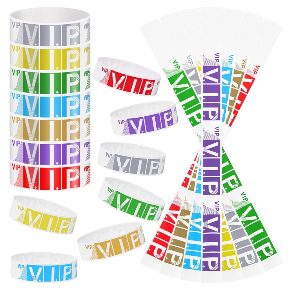 VIP Wristbands, 700 Pcs Waterproof VIP Paper Wristbands for Events Neon ...