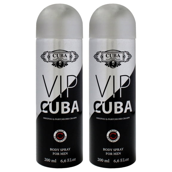 VIP by Cuba for Men - 6.6 oz Body Spray - Pack of 2