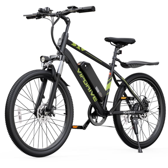 VIPDRIVE Electric Bike for Adults, 24'' 500W Peak Ebike, Up to 40 Miles 20MPH Electric Mountain Bike48V 7.8AH Removable BatteryFront Fork SuspensionUL2849