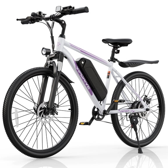 VIPDRIVE Electric Bike for Adults, 26'' 750W Peak Ebike, 48V 7.8AH Removable Battery，Up to 40 Miles 20MPH Electric Mountain Bike，Front Fork Suspension，UL2849