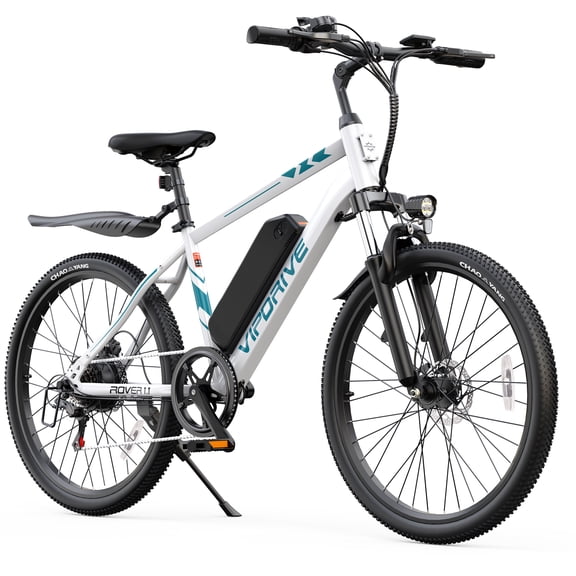 VIPDRIVE Electric Bike for Adults, 24'' 500W Peak Ebike, Up to 40 Miles 20MPH Electric Mountain Bike48V 7.8AH Removable BatteryFront Fork SuspensionUL2849