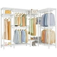 thumbnail image 1 of VIPEK L22 Heavy Duty Clothes Rack L Shaped Garment Rack Metal Clothing Rack , 76"L x 45"W x 76.4"H, Max Load 1400LBS, White, 1 of 7