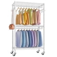 thumbnail image 1 of VIPEK R2 Medium Rolling Clothes Rack Heavy Duty Clothing Rack Freestanding Closet Wardrobe, 29.5"Lx16.5"Wx76.8"H, White, 1 of 8