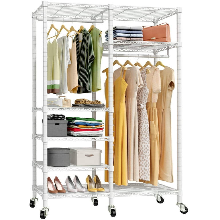 Rolling closet online rack walmart